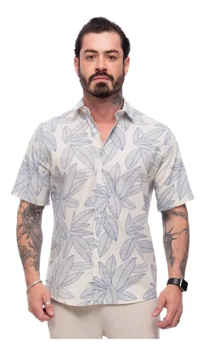 Camisa masculina on sale florida manga curta