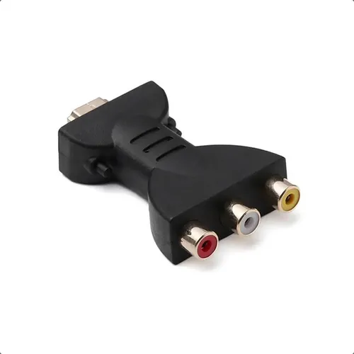 comprar Adaptador Copla Conversor Hdmi A Audio Y Video Rca Negro.