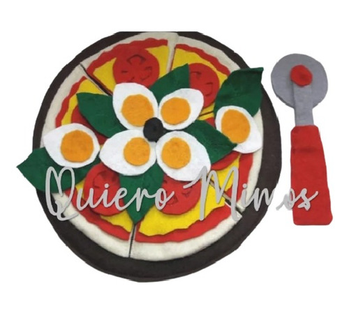 Pizza De Fieltro Quiero Mimos Sámano Uruguay