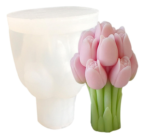 Moldes De Velas, Hermosos Tulipanes De Molde Silicona Flores