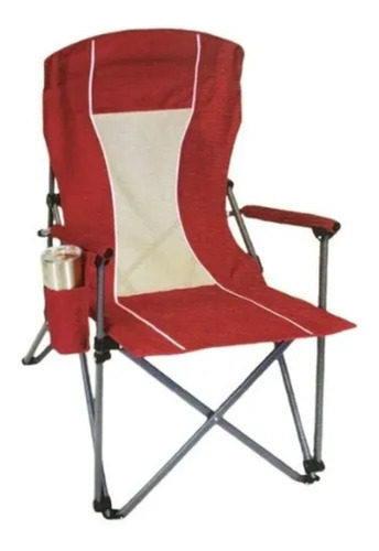 Cadeira Camping Dobrável Aço Porta Copos Suporta 147kg Cores