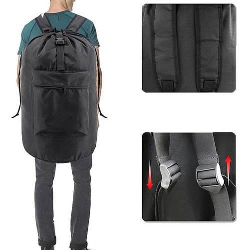 Mochila Para La Colada Con Bolsillo Frontal, Bolsa Para