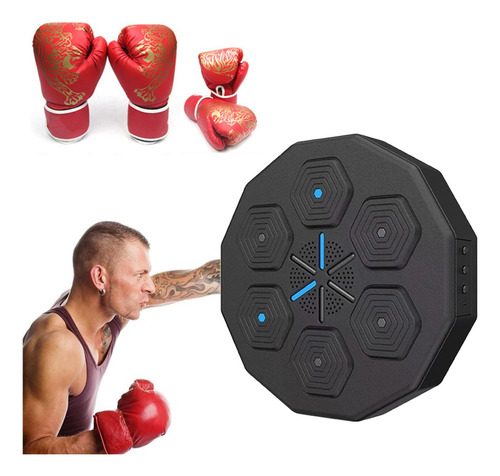 Máquina De Boxeo Musical Montada En La Pared Con 2 Guantes