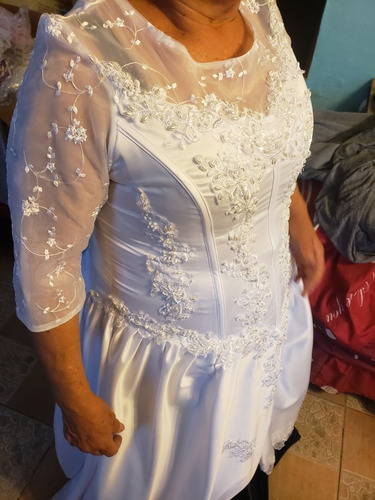 Vestido De Novia Una Puesta Talla 38 Hecho En México C Cola