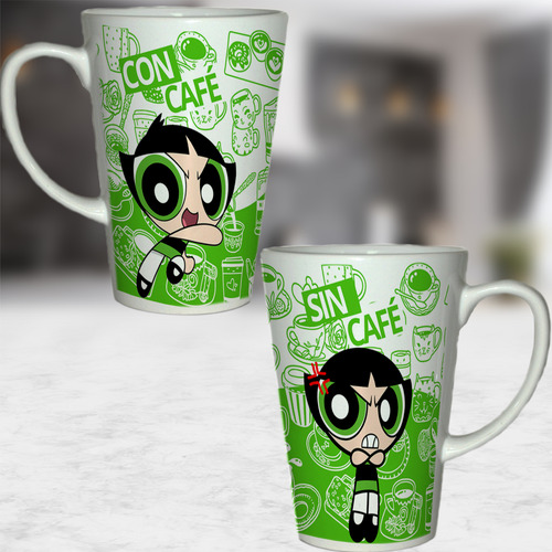 Taza Cónica 12 Oz Con Café Y Sin Café Bellota Super Poderosa