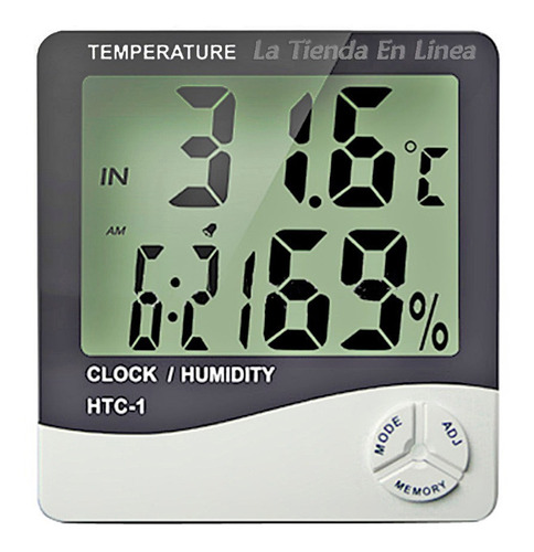 Reloj Termometro Higrometro Digital - Humedad Ambiente Htc-1