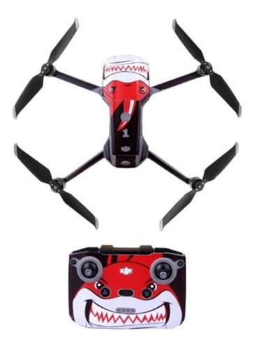 Skin Para Dron Dji Mavic Air 2, Mxmar-003, 8x10 , Red Shark/