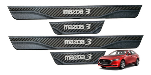 Estribos De Proteccion Mazda 3 Diseño Fibra De Carbono