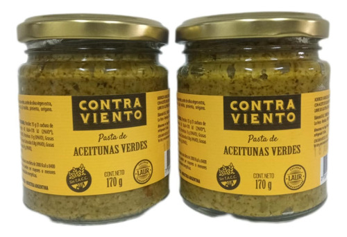 Laur-contra Viento Pasta De Aceitunas Verdes Combo X 2