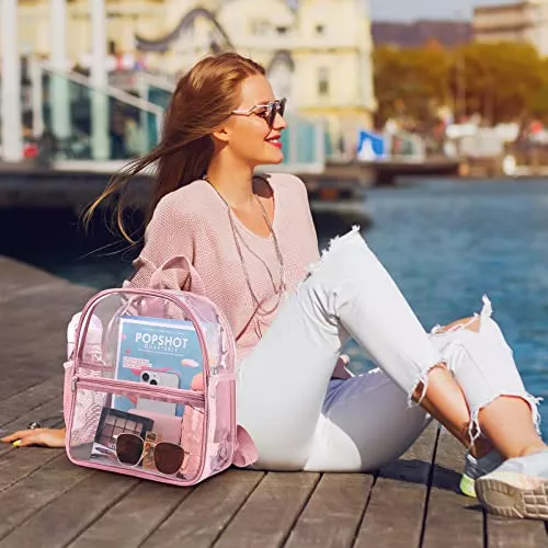 Mossio Bolsos Transparentes Para Mujer, Mini Mochila Transpa