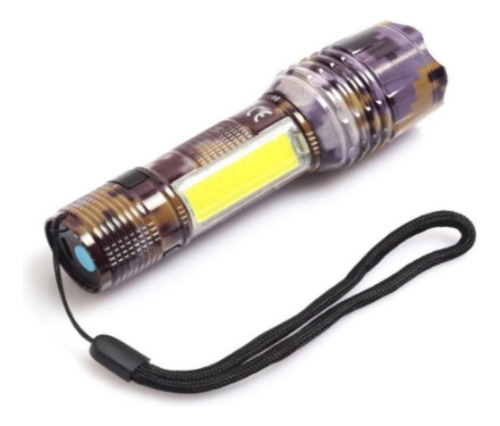 Linterna Mini Tactica Led Cob Recargable Por Usb Con Zoom Color De La Linterna Camuflado Color De La Luz Blanco