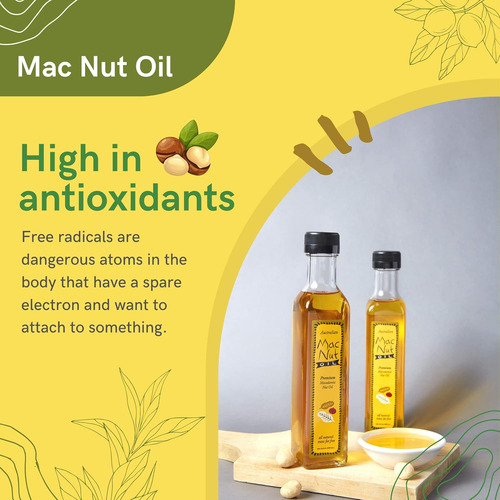 Mac Nut - Aceite Puro De Nuez De Macadamia Prensado En Frío