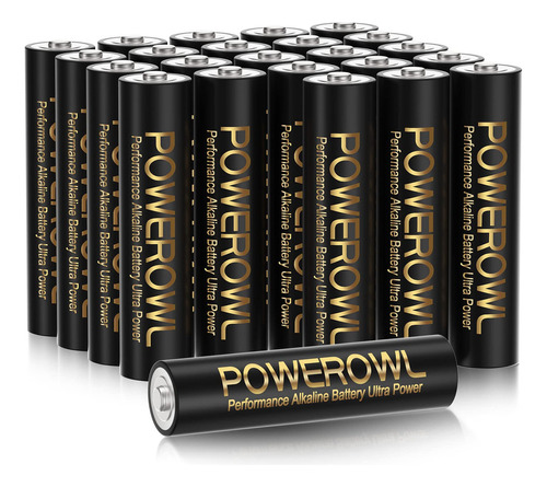 Powerowl Paquete De 24 Pilas Alcalinas Aa De Alta Capacidad,