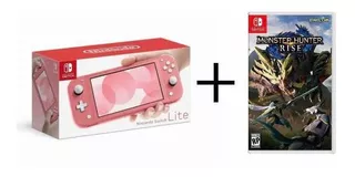 Nintendo Switch Lite Rosa + Monster Hunter Rise Nuevo