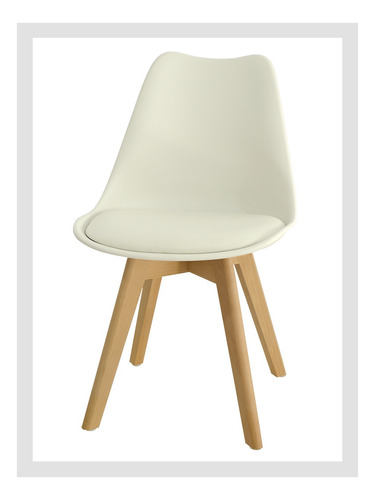 Imagen 3 de 7 de Sillas X6 Eames Tulip Comedor Almohadón Patas Madera Cuotas