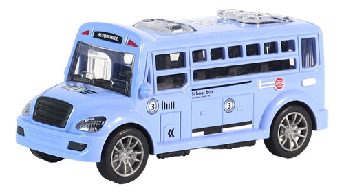 Vehículo Inertia Toys Modelo Autobús Escolar Azul Juguetes