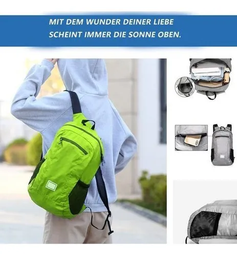 Mochila De Viaje Ultraligera 20l, Impermeable Y Plegable