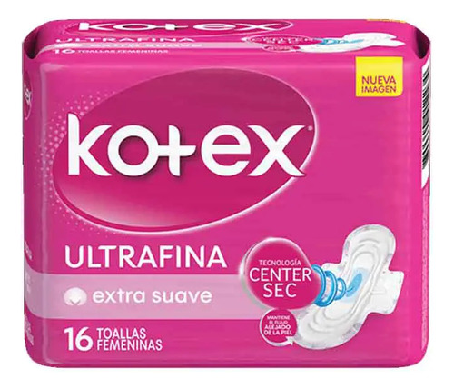 Toallas Higienicas Ultrafinas 16u Kotex