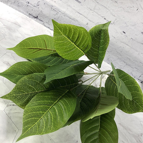 Imagen 6 de 7 de Ramo Planta Artificial Para Decorar Hoja Larga 50cm