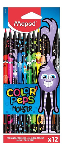 Lapices De Color Maped Color Peps Monster X 12 822612