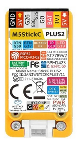 Placa De Desarrollo Iot Stickc Plus2 Esp32 Esp32, Gráfico Es