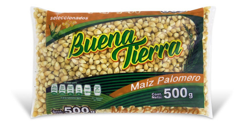 Imagen 2 de 2 de Maíz Palomero Natural Buena Tierra 500 G