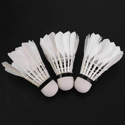 Peteca De Badminton, 3 Peças, Bola De Peteca De Penas De Gan
