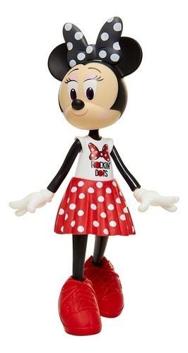 Muñeca Minnie Mouse Lunares Rayas 24 Cm Altura Disney Oficia