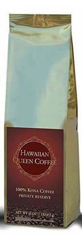 Café Hawaiian Queen 100% Kona Coffee Granos De Reserva Priva