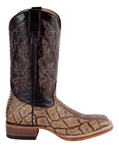 Botas Vaqueras De Piel Color Café Fratello Para Hombre 0380