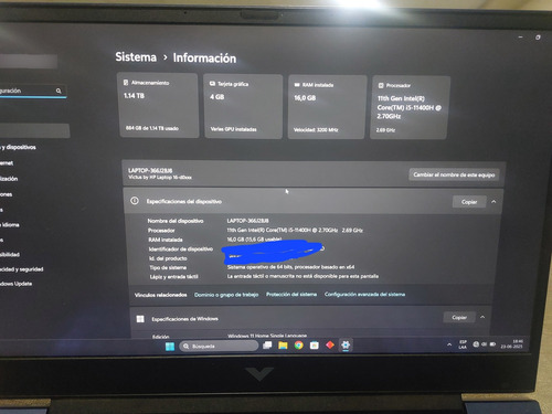 Notebook Hp Victus 16 (Usado)