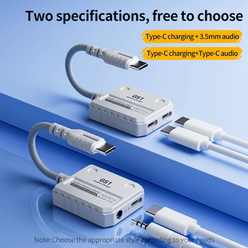Convertidor De Auriculares Gs1 2-en-1 -interfaz C