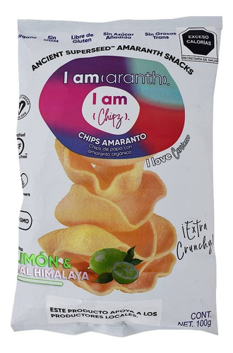 3 Pza Chips De Papa I Am (aranth) I Am (chipz) Con Amaranto