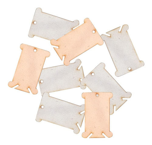 Imagen 1 de 3 de Bobinas Planas P/ Hilos Cintas Fibrofacil 5x7 Cm Pack X 50