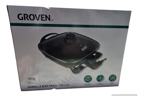 Parrilla Sarten Eléctrica Groven Txg-031 1500w 5 Niveles 