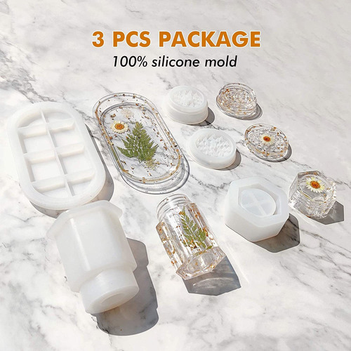 Molde De Bandeja De Resina Molde Tarro Silicona Para Moler