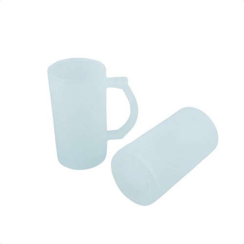 Caneca Vidro Chopp Cristal/fosco 460ml Para Sublimação 12 Un