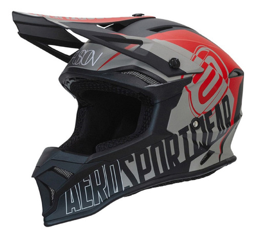 Capacete Moto Cross Trilha Off Road Asw Fusion 2 Dash Cinza