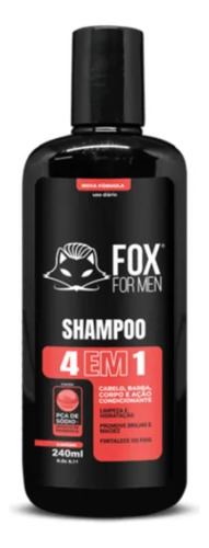 Shampoo Para Barba Cabello 4 En 1 Fox For Men 240ml