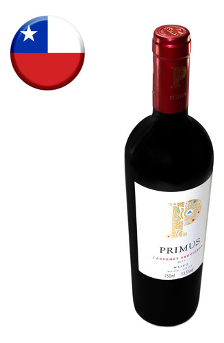 Vinho Tinto Chileno Primus Cabernet Sauvignon 2017 750ml