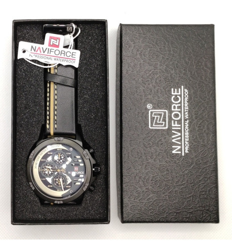 Reloj Hombre Naviforce 9110 Lujo Deportivo Cuero Original