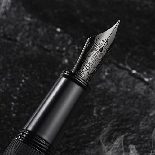 Pluma Fuente Hongdian Black Forest Max, Punta Fina Recu...