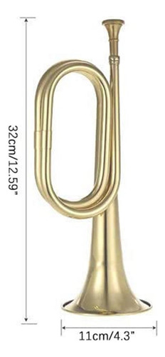 Trompeta De Caballería Bugle Dorada Tuoren Para Banda