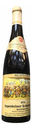 Vino Año 1978 Rheinhessen Timmerman Graeff Oppenheimer 78