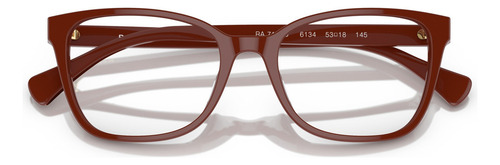 Armação Óculos De Grau Ralph Ralph Lauren Ra7137u 6134 53 Cor Vermelho-amarronzado Brilhante