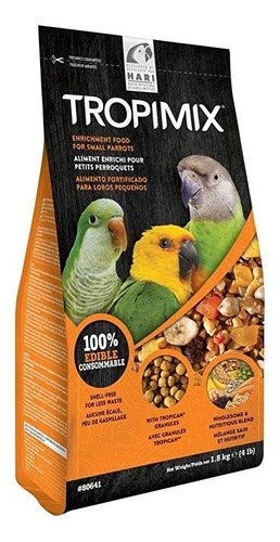 Fórmula Hagen Tropimix Para Loros Pequeños, 4 Libras.