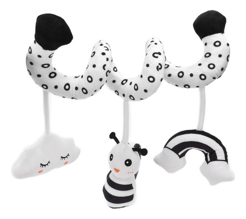 Wan Cochecito De Bebé For Cuna En Espiral, Negro Y Blanco