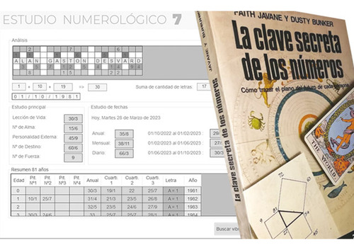 Estudio Numerológico 7 -los 3 Módulos- Software Numerológico