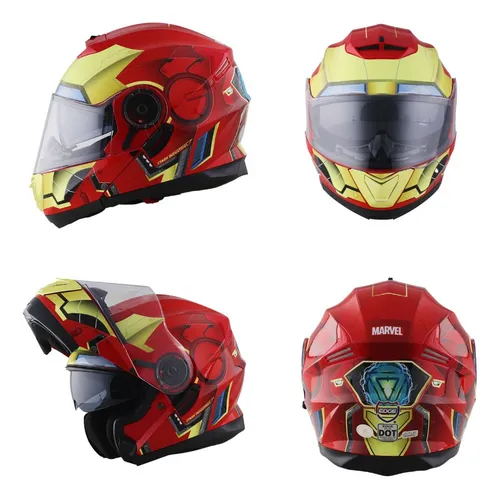 Cascos de moto de iron man new arrivals