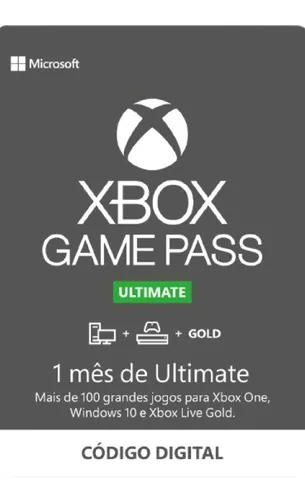 Xbox Game Pass Ultimate 1 Mês Código 25 Dígitos - Videogames